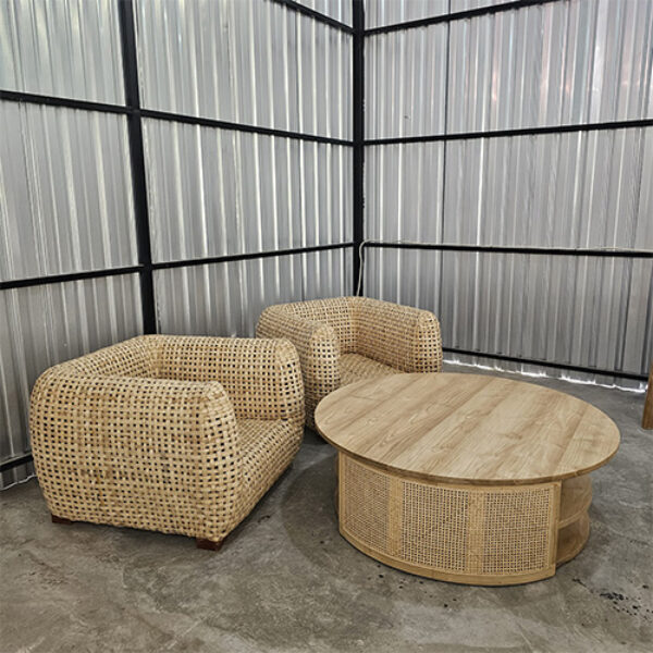 Rattan Living Room Table Set